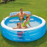 Бассейн надувной INTEX «Семейный» 57190 с подголовником, 229×218×79 см, от 3 лет